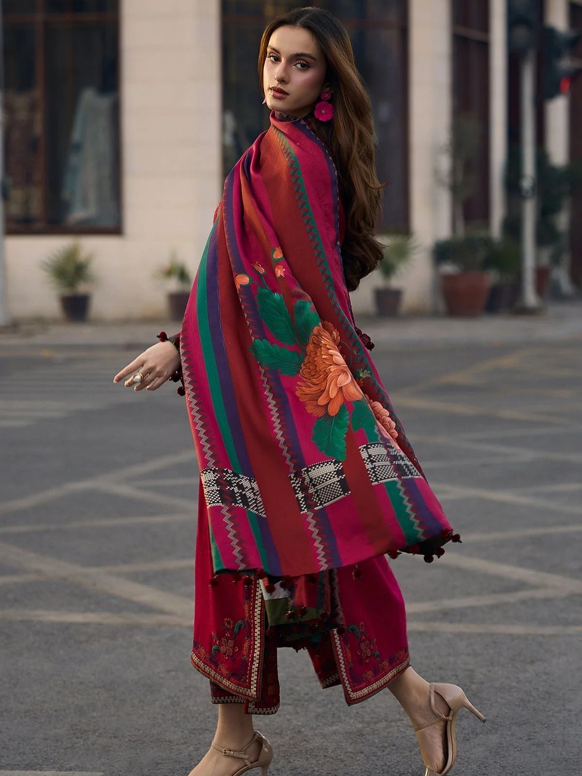 Dhanak 3pc unstitched embroidered winter collection