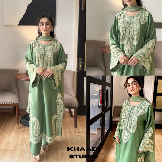 Lawn 3pc unstitched embroidered summer collection suit